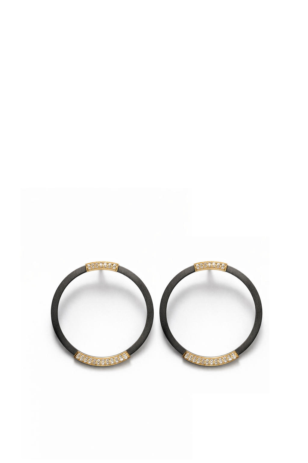 Wave Earrings with Yellow Gold and Diamonds