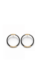 Wave Earrings with Yellow Gold and Diamonds