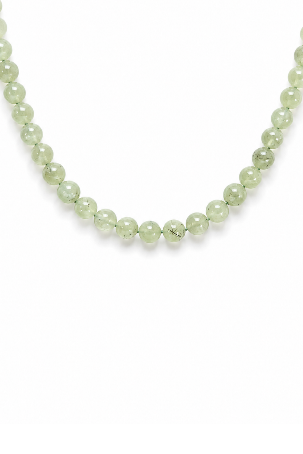 Collana di prehnite e Oro Giallo
