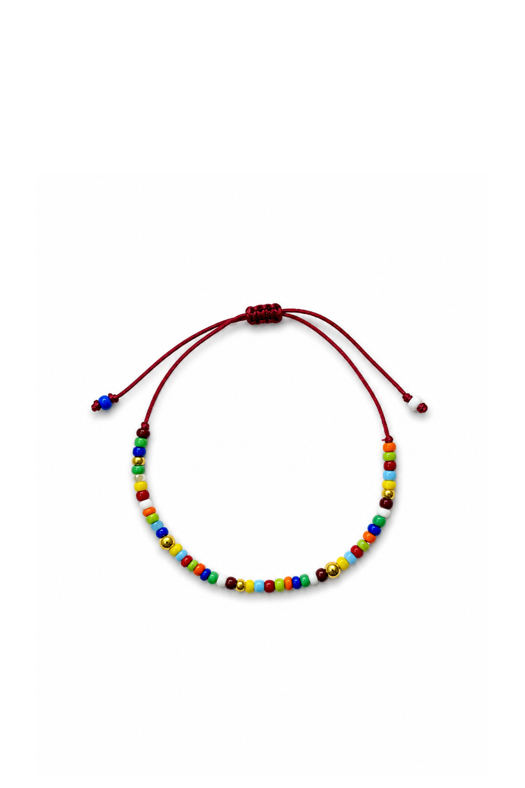 Saint Tropez Bracelet with Glass Beads and Yellow Gold