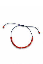 Saint Tropez bracelet with coral beads and yellow gold
