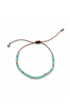 Bracciale Saint Tropez con perline di turchese e Oro Giallo