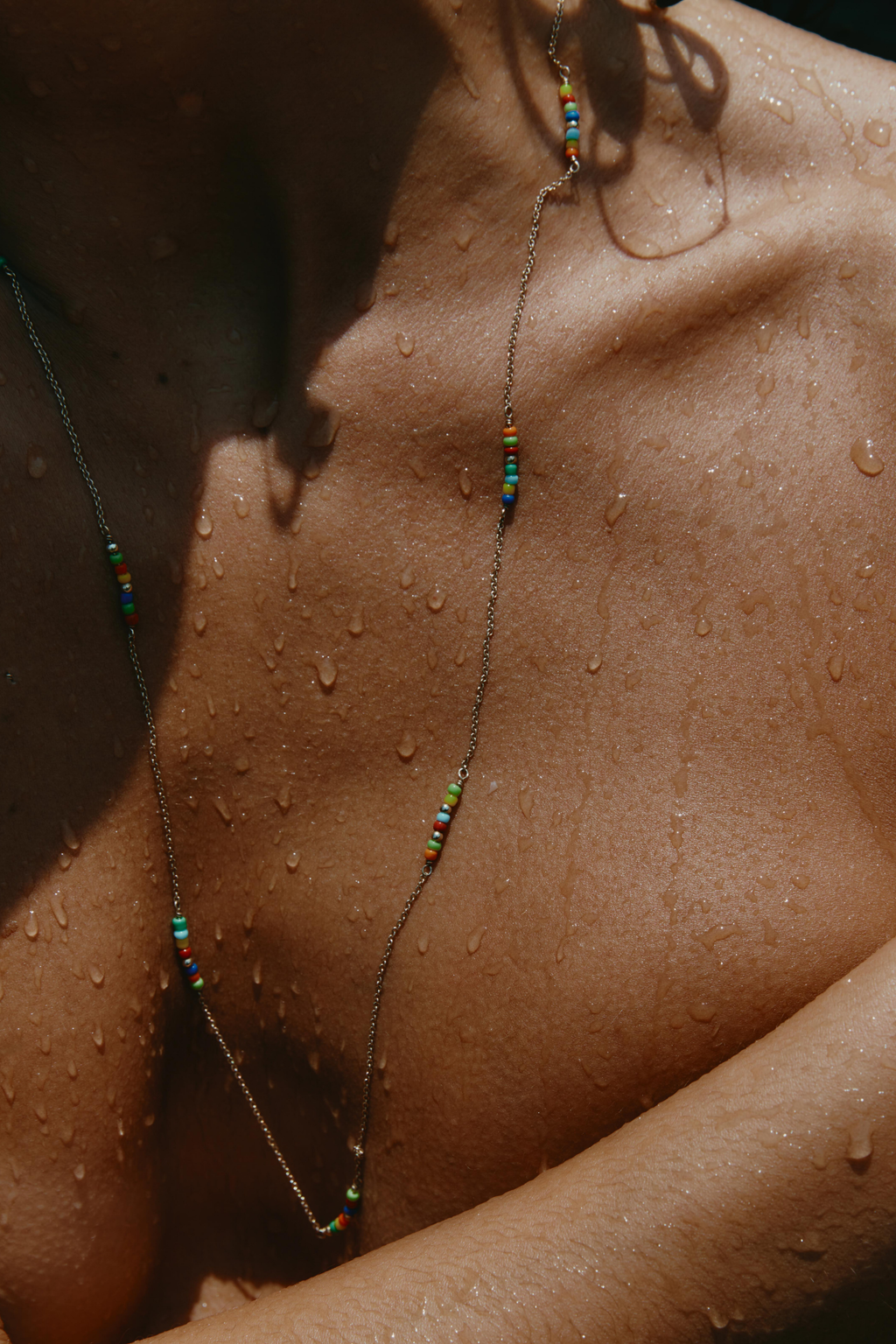 Collana Saint Tropez in Argento con perline di vetro