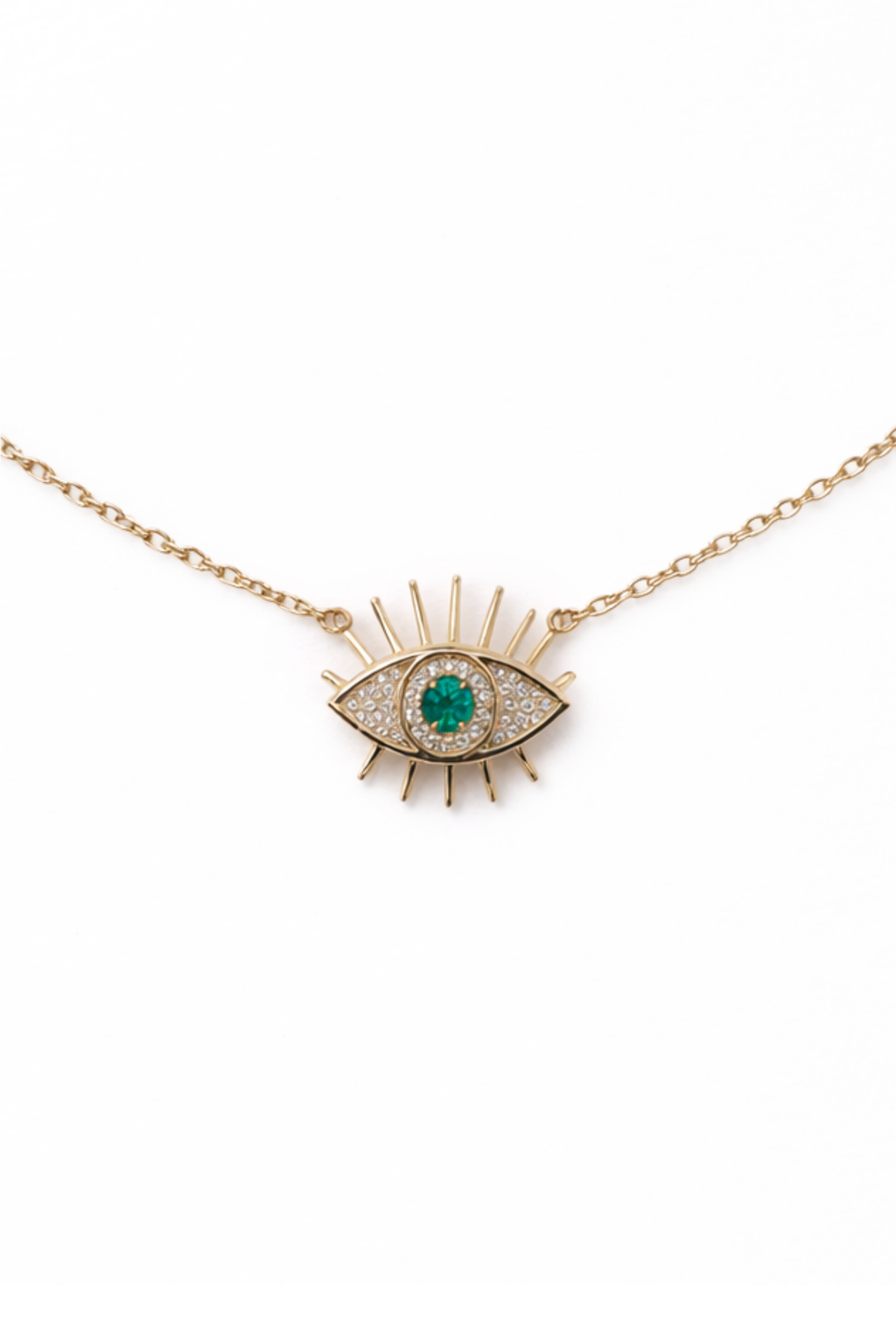 Collana Occhio di Smeraldo in Oro Giallo