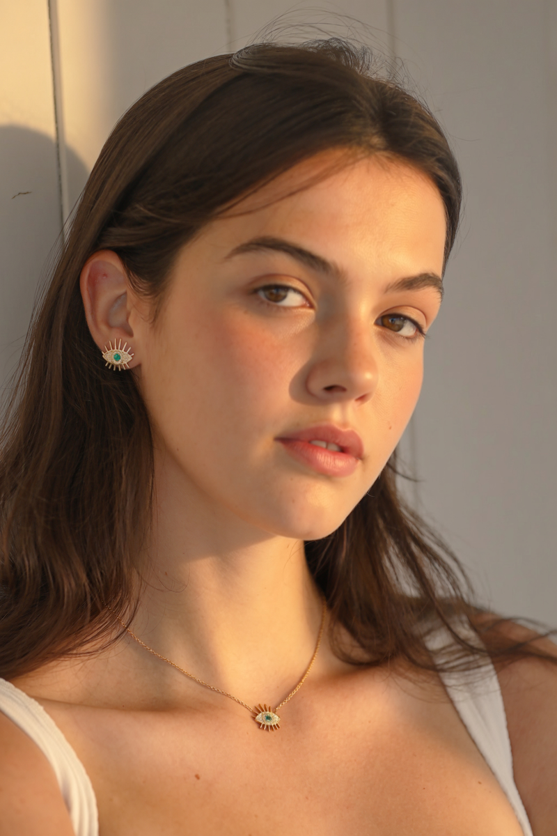 Collana Occhio di Smeraldo in Oro Giallo