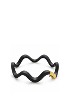 Wave Bracelet with Yellow Gold