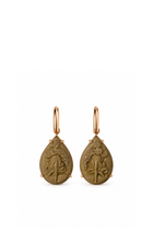 Rose Gold Coral Ball Earrings