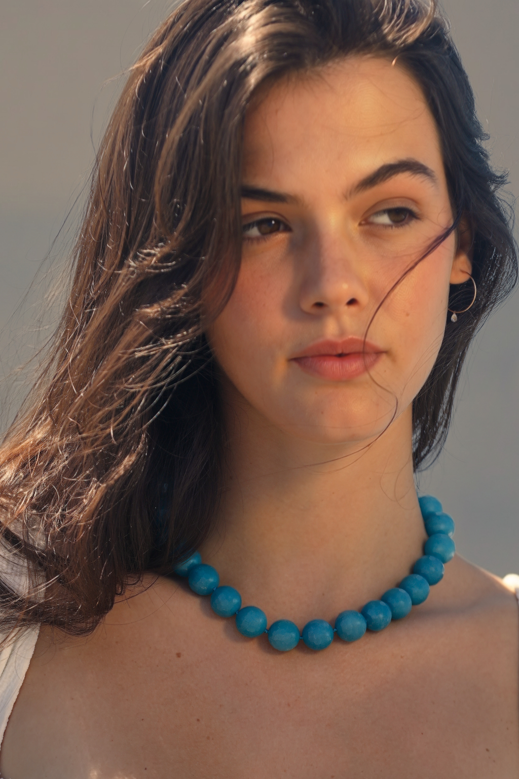 Collana di angelite e Oro Giallo