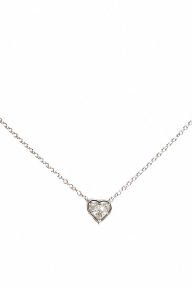 Magic Heart Necklace in White Gold and Diamonds