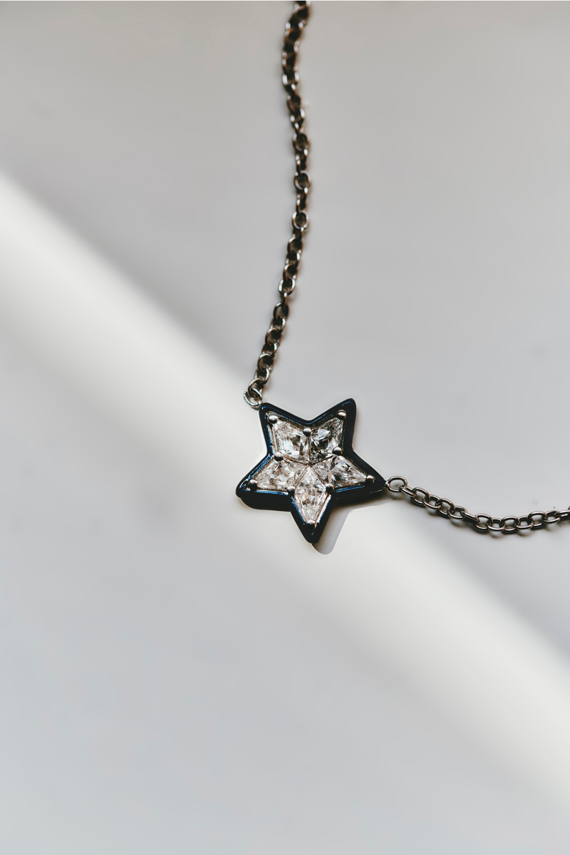 Collana Étoile in Oro Blu