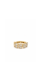Earcuff 4 Cuori in Oro Giallo e Diamanti