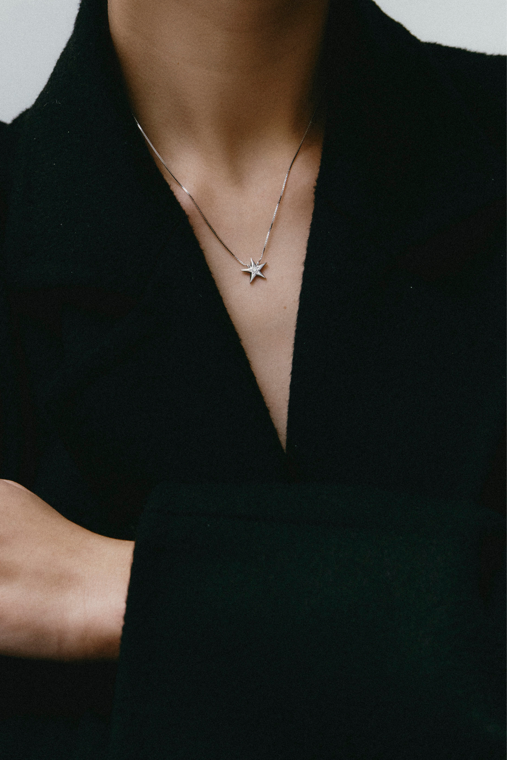 Collana Stella in Oro Bianco