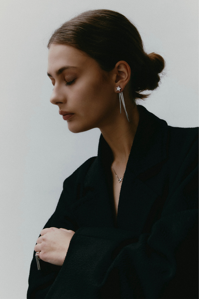 Collana Stella in Oro Bianco