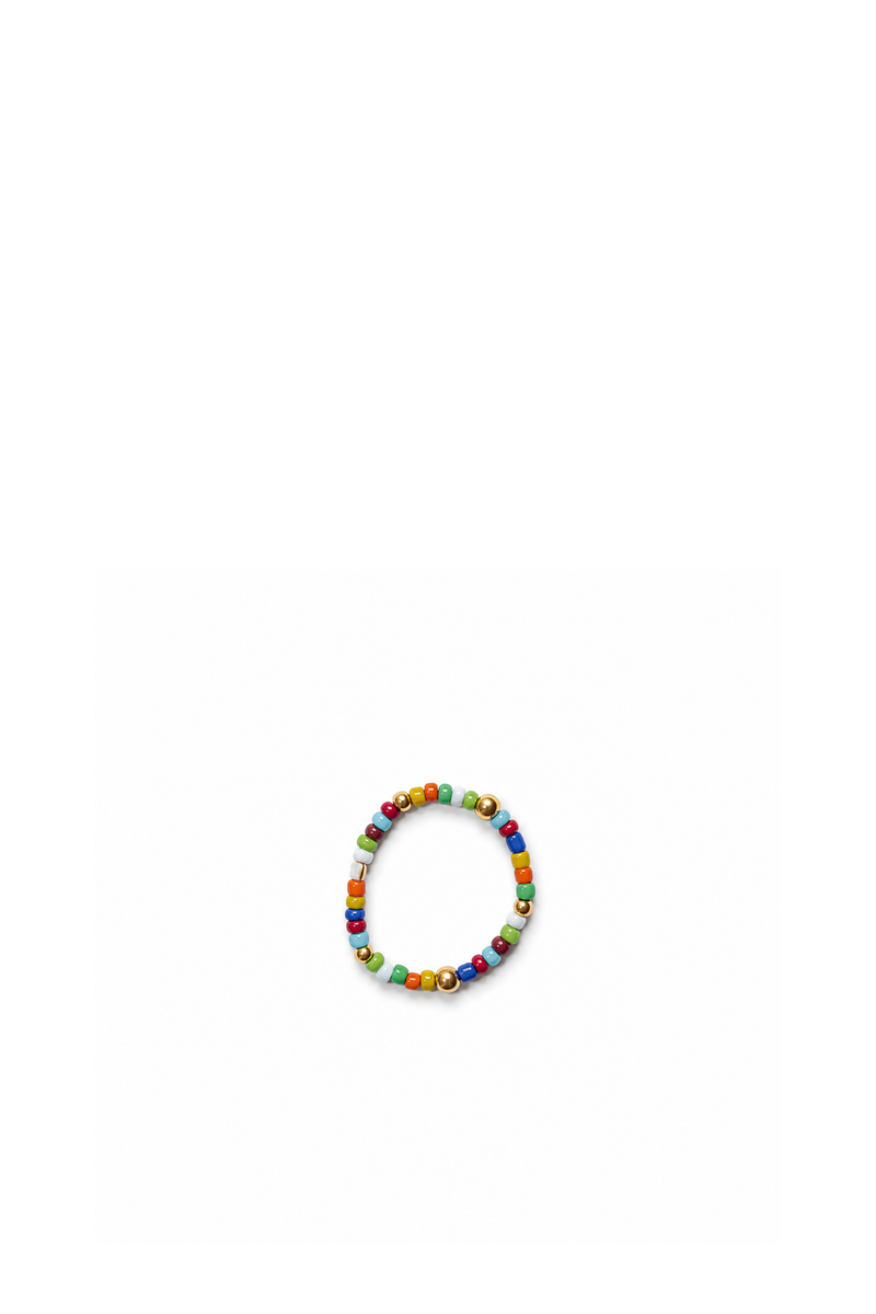 Saint Tropez band ring with Yellow Gold beads