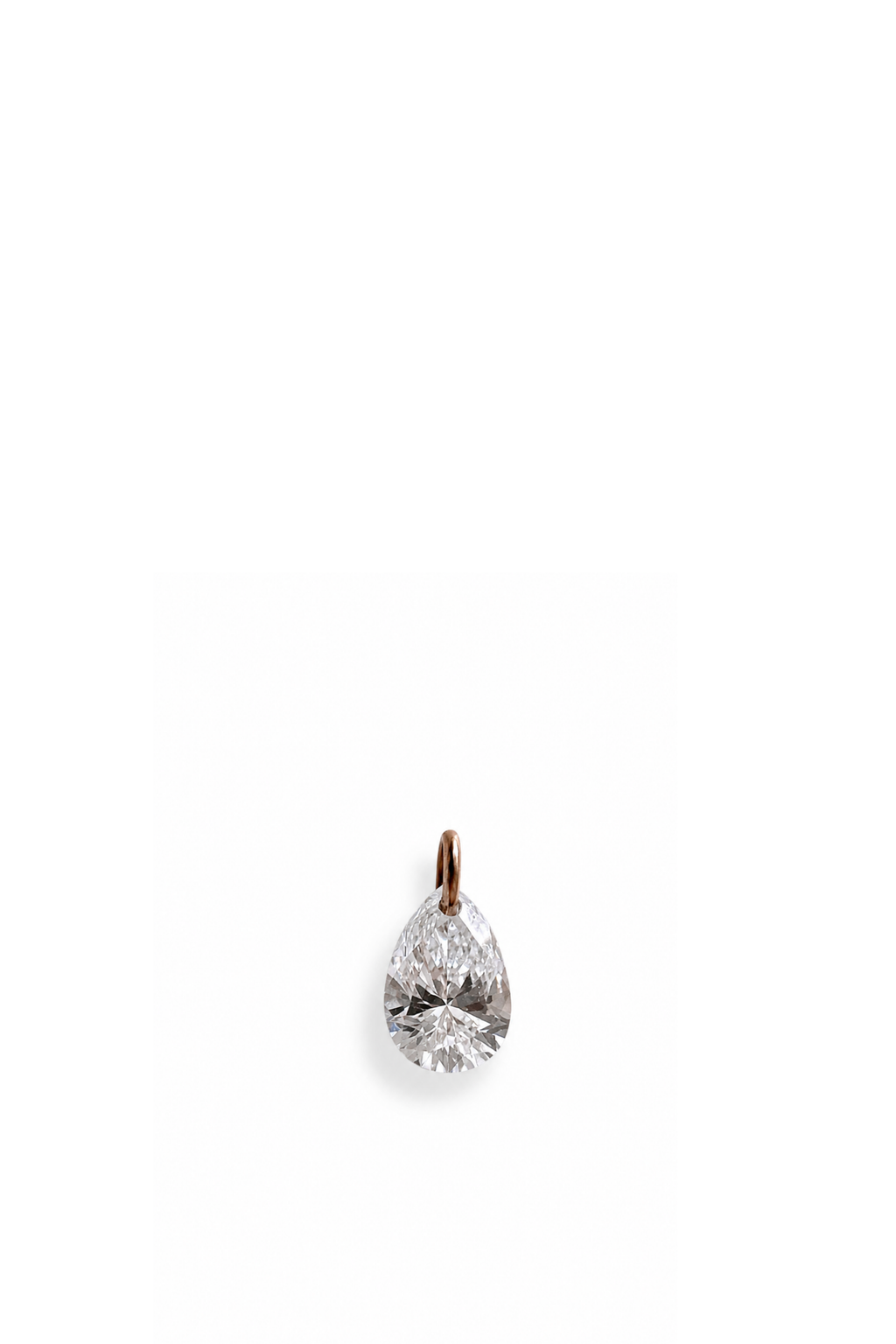 Ciondolo goccia di diamante naturale