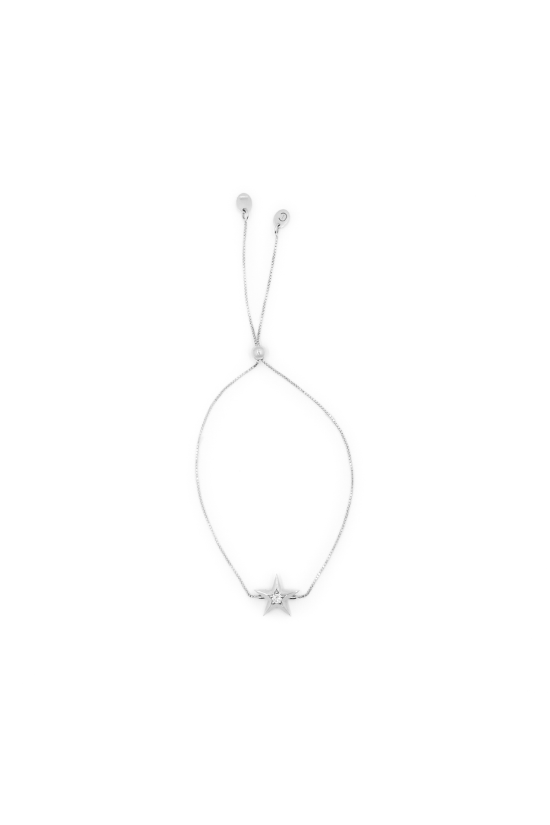 White Gold Star Bracelet