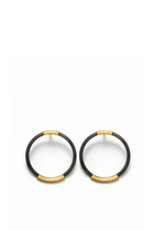 Wave Earrings with Yellow Gold and Diamonds