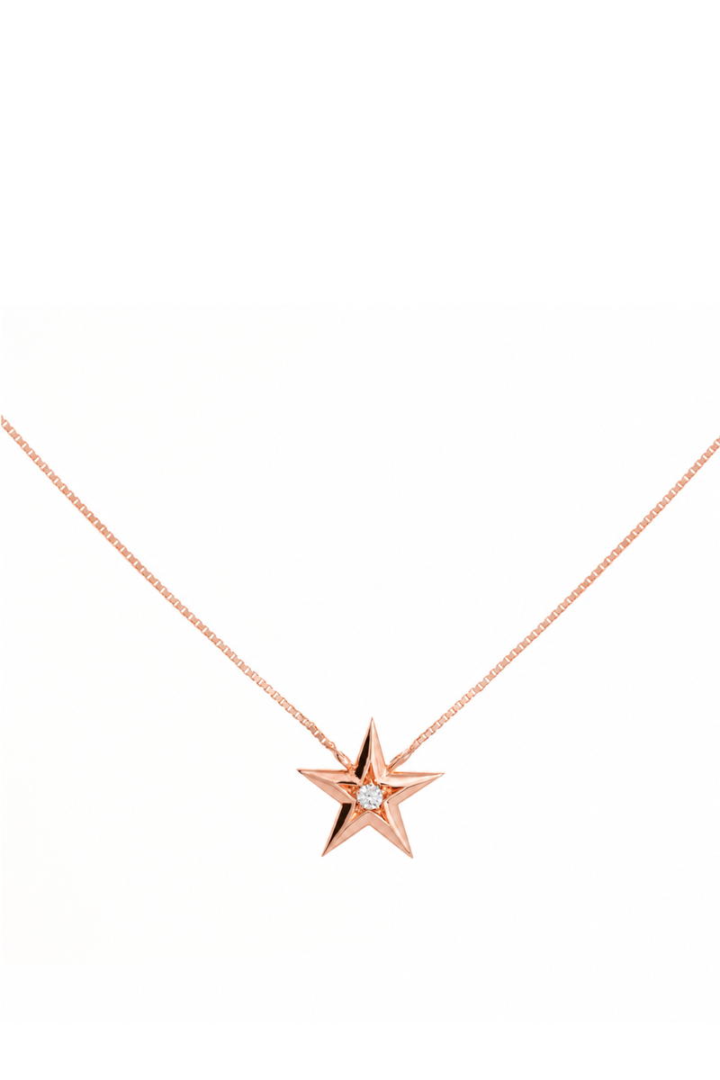 Collana Stella in Oro Rosa