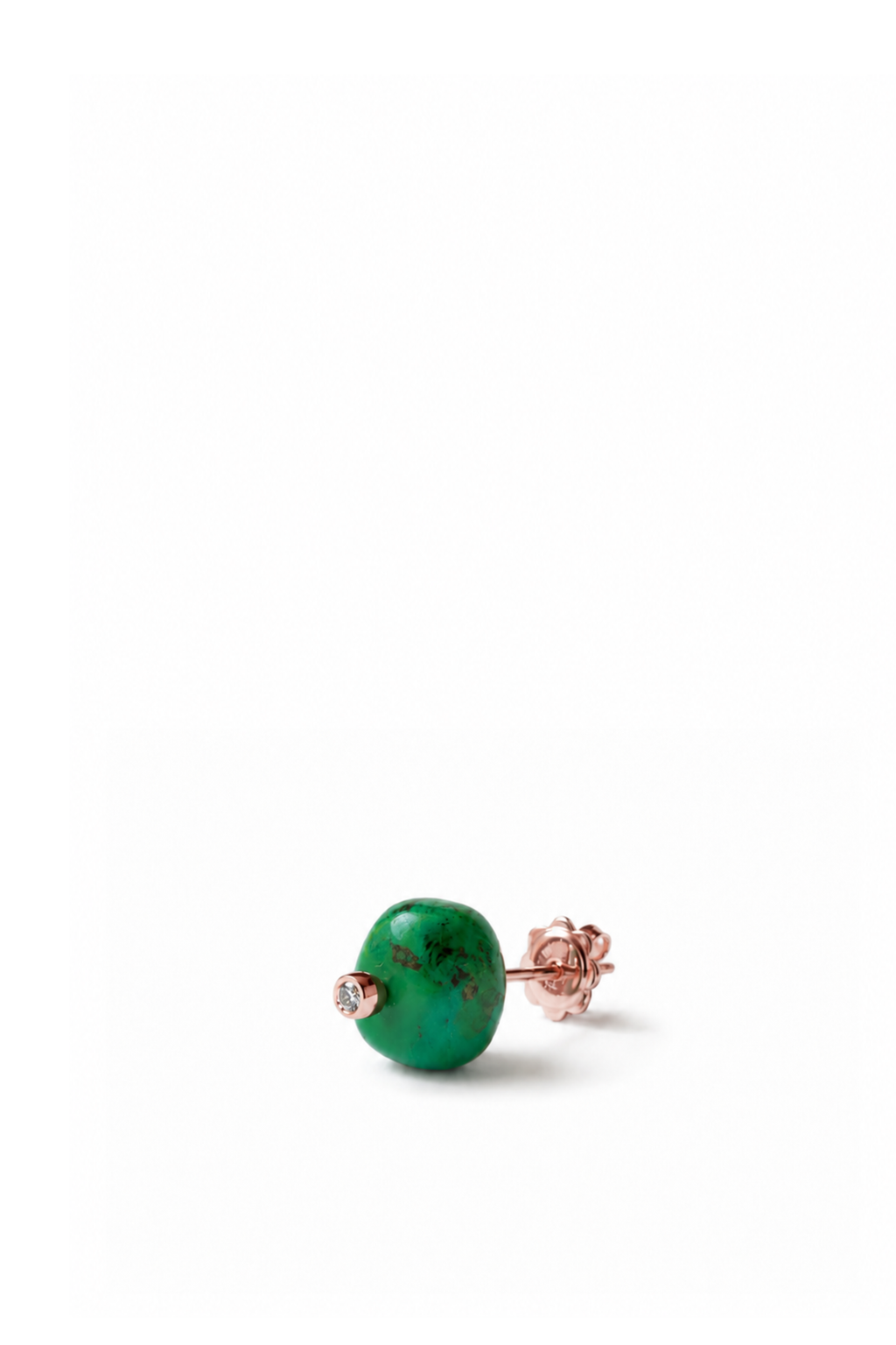 Amazon Green Turquoise and Diamond Earrings
