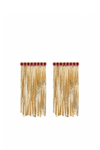 Orecchini Mini Viky in Oro Giallo e Rubini