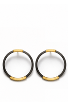 Wave Earrings with Yellow Gold and Diamonds