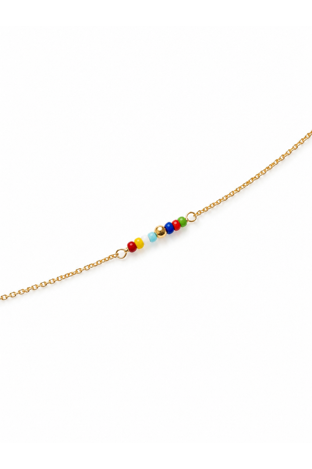 Collana Saint Tropez in Oro Giallo con perline di vetro