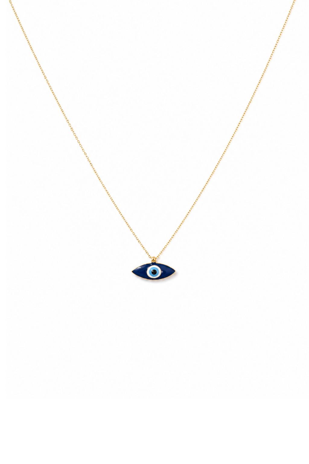 Collana Occhio smaltato in Oro Giallo