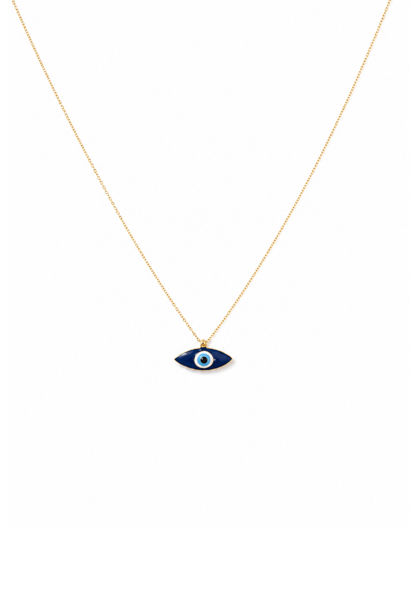 Collana Occhio smaltato in Oro Giallo