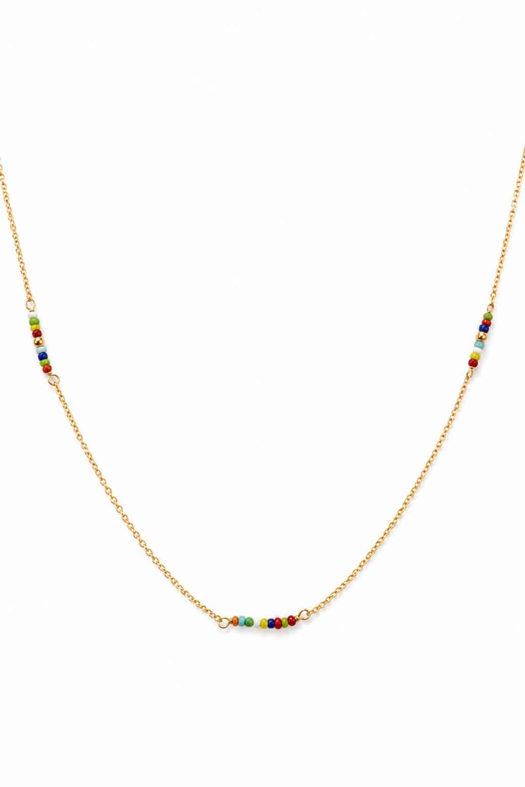 Collana Saint Tropez in Argento con perline di vetro