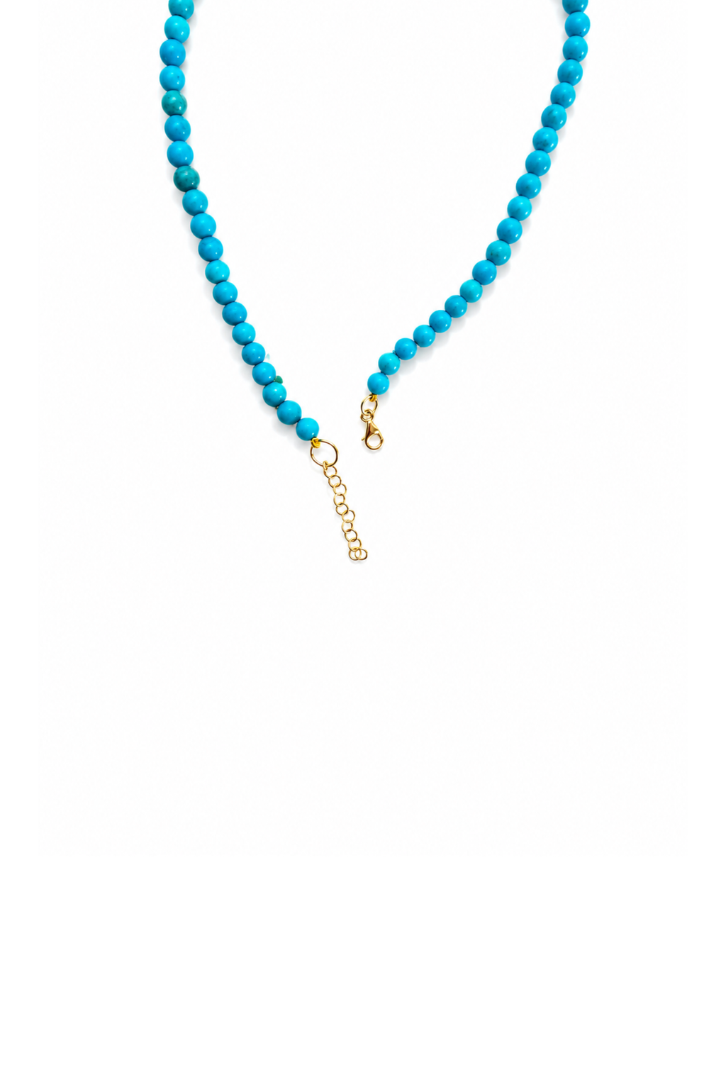 Turquoise Bead and Yellow Gold Choker
