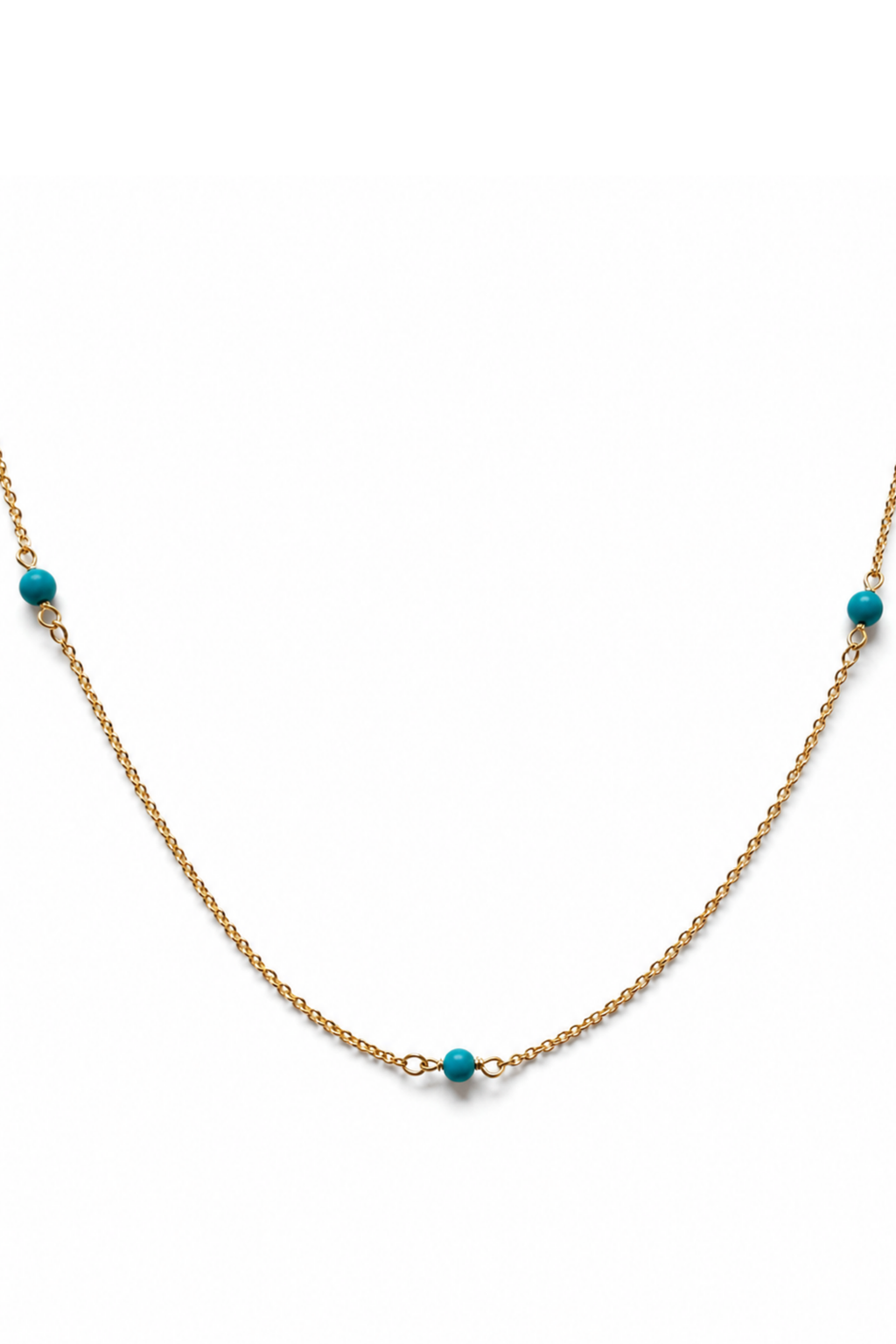 Collana Palline in Argento di turchese naturale