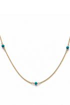 Collana Palline in Argento di turchese naturale