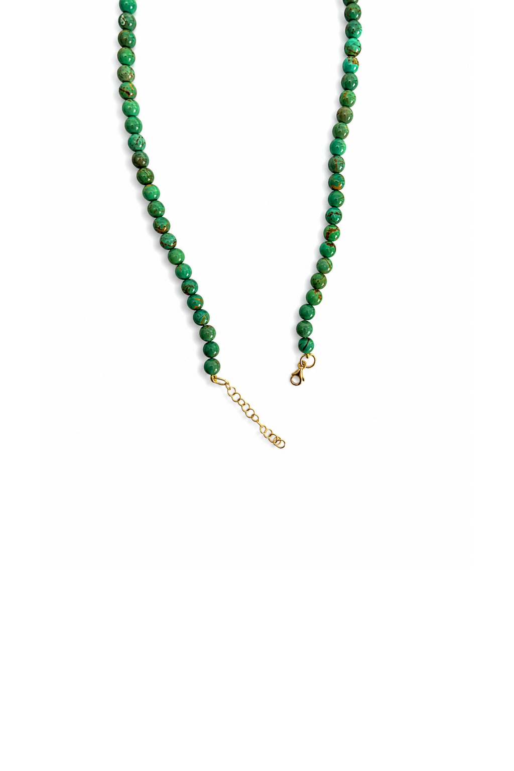 Prehnite and Yellow Gold Necklace
