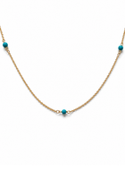 Collana Palline Petite in Argento di turchese naturale