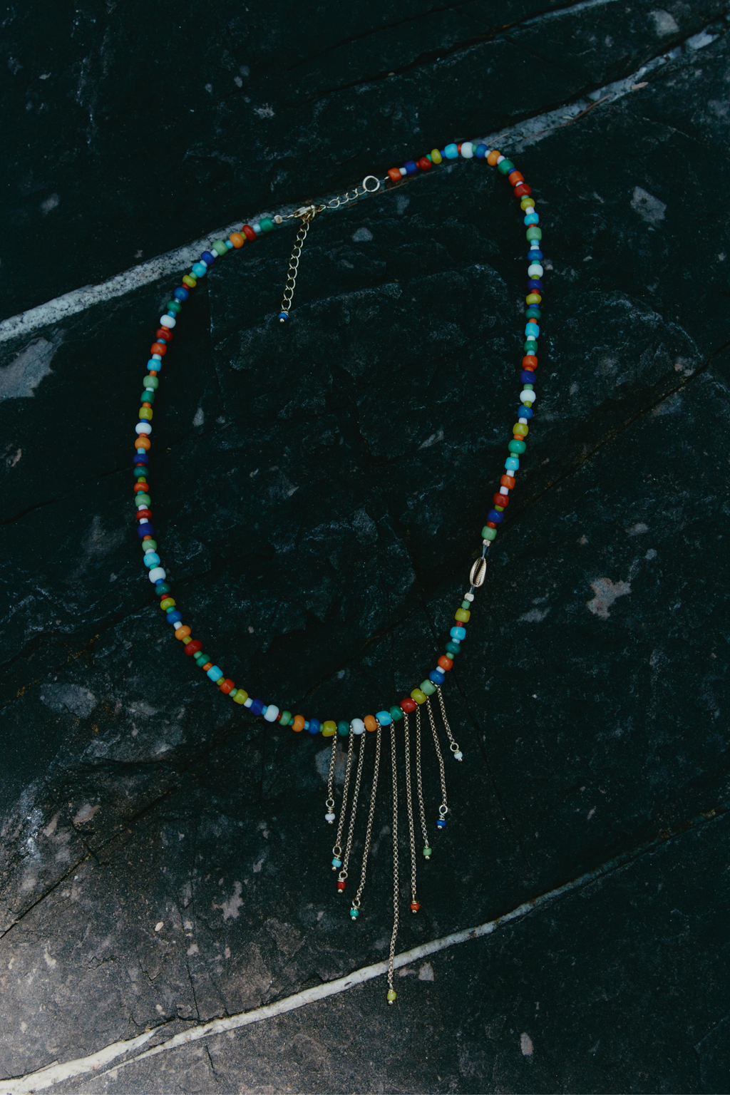 Collana Gypsy in Argento con perline di vetro