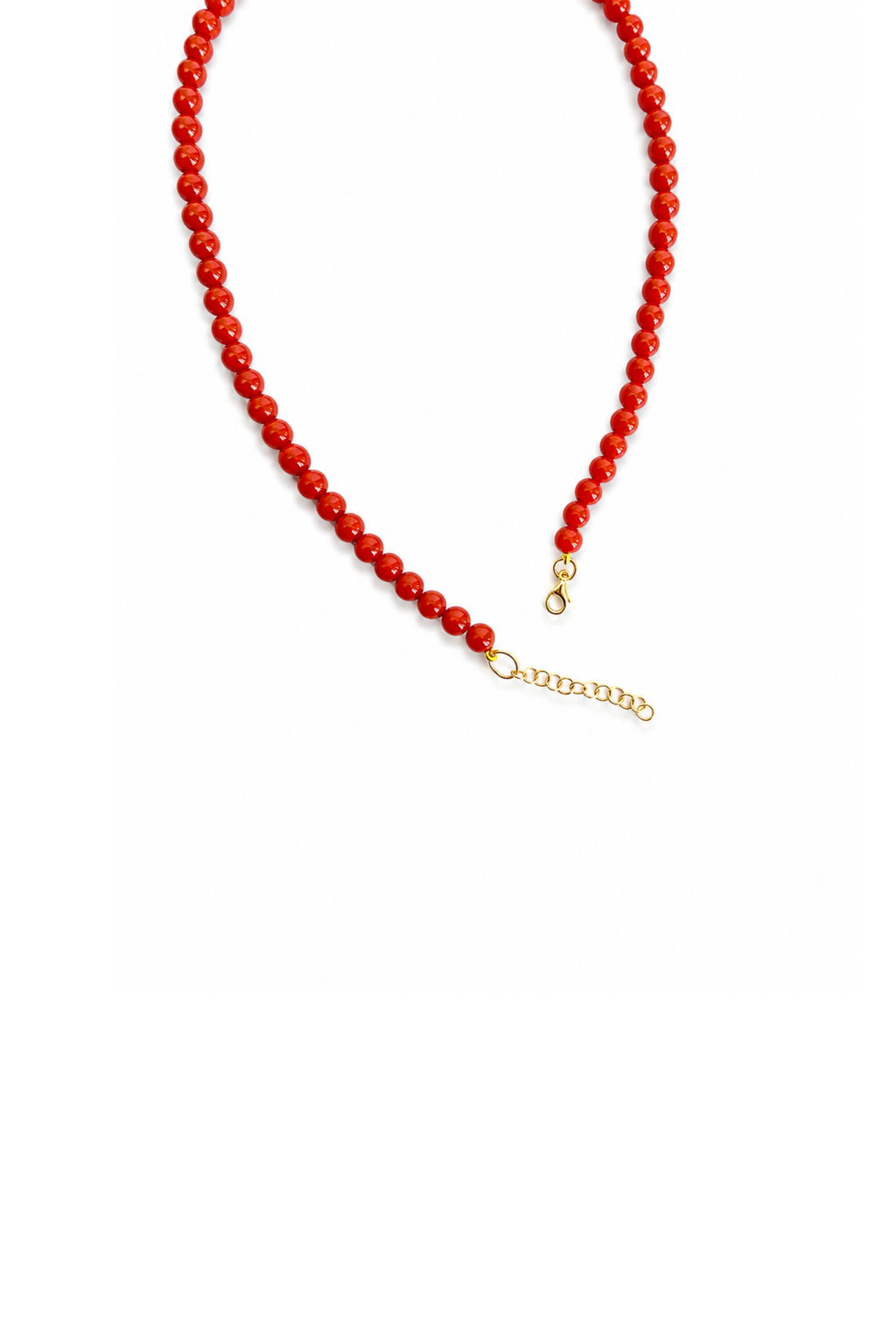 Choker Palline di corallo e Oro Giallo