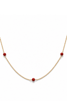 Collana Palline in Argento di corallo naturale