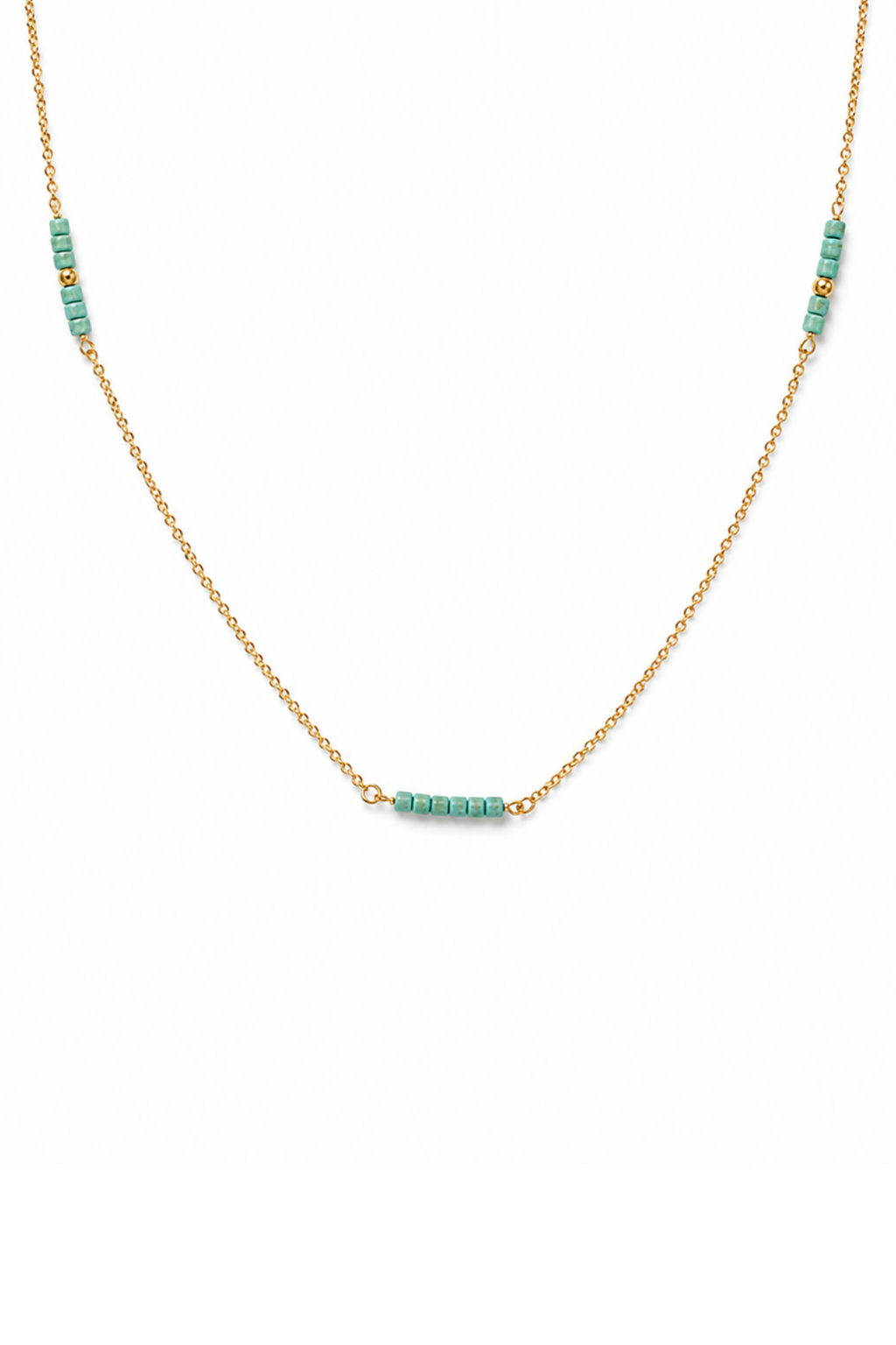 Collana Saint Tropez Petite in Argento con cubotti di turchese