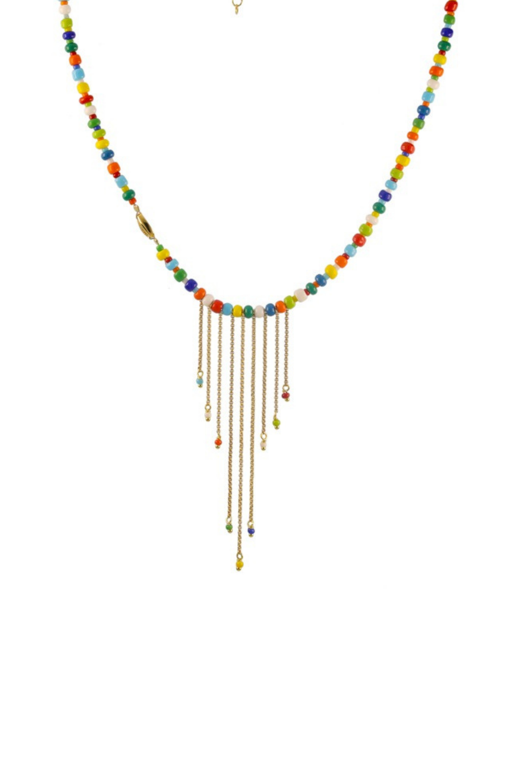 Collana Gypsy in Argento con perline di vetro
