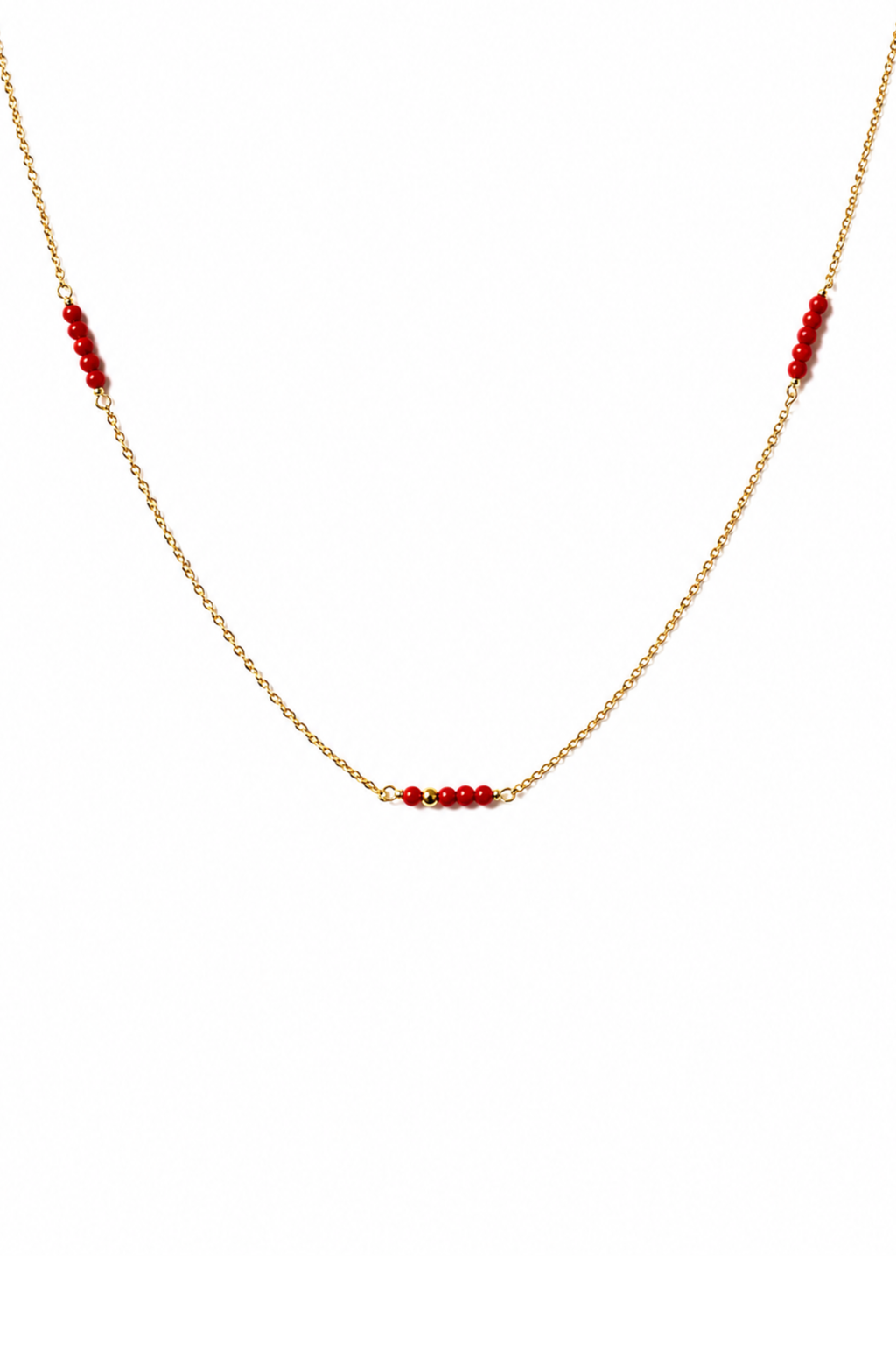 Collana Saint Tropez Petite in Argento con perline di corallo