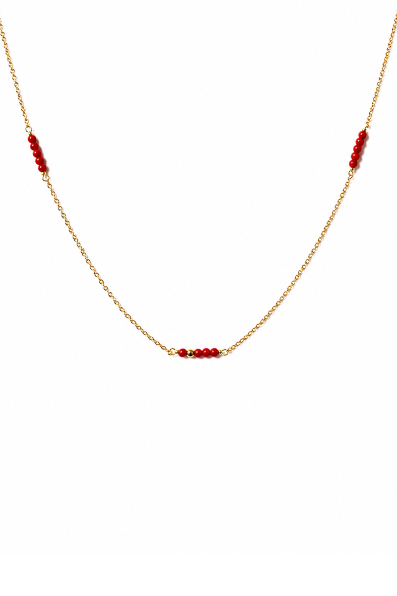 Collana Saint Tropez Petite in Argento con perline di corallo