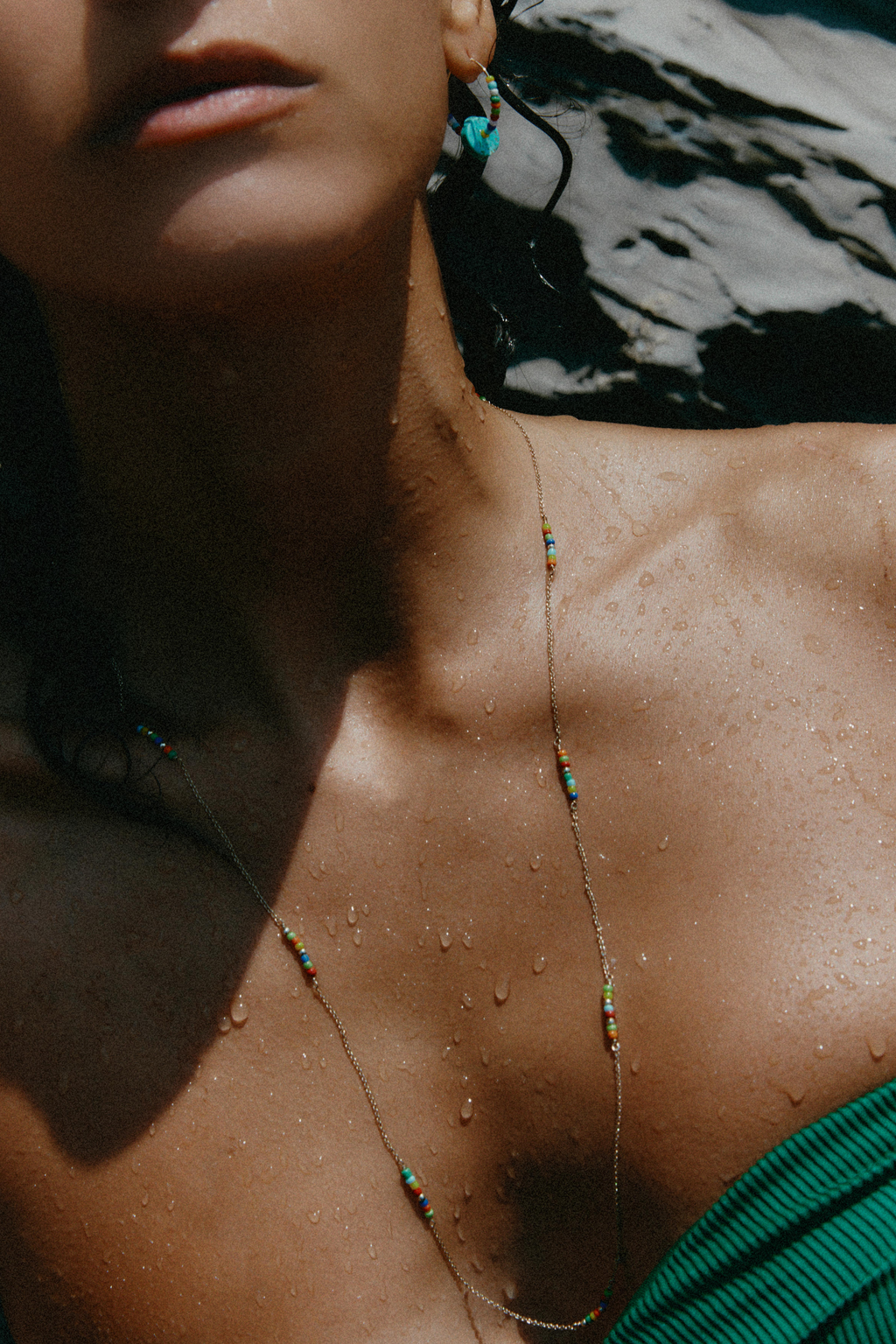 Collana Saint Tropez in Argento con perline di vetro