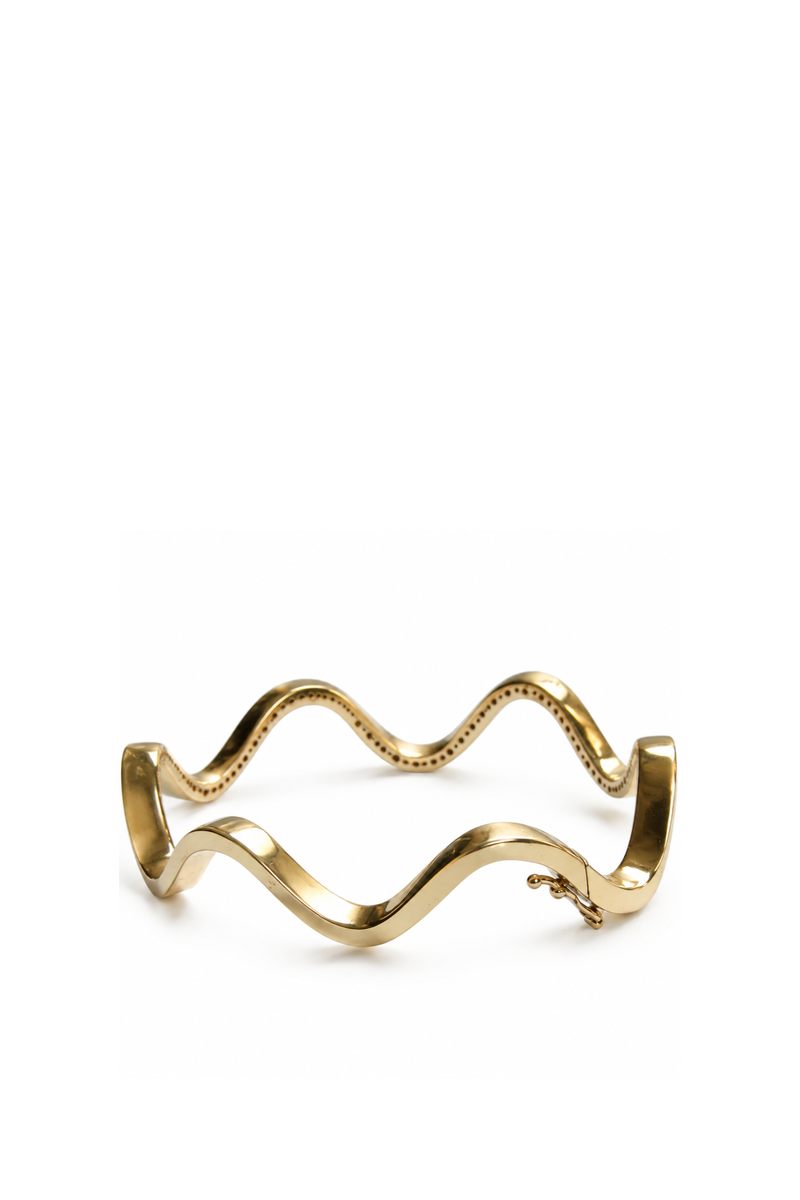 Wave Bracelet with Yellow Gold