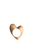 Anello Cuore Sbagliato in Oro Giallo Satinato
