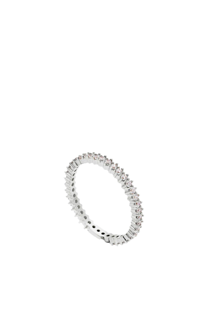 White Gold Eternity Ring with White Sapphires