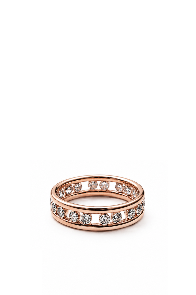 Rose Gold and Diamond Puzzle Ring