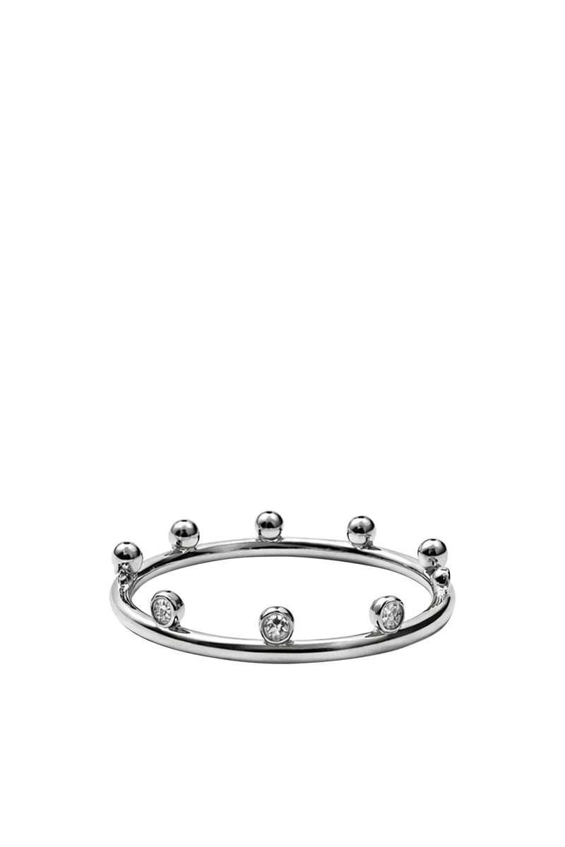 White Gold and Diamond Puzzle Ring