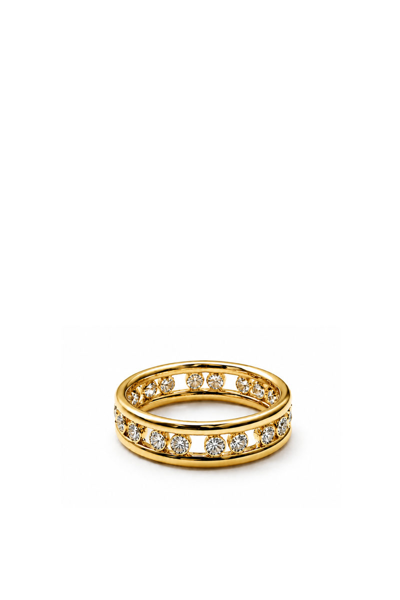 Yellow Gold and Diamond Puzzle Wedding Band