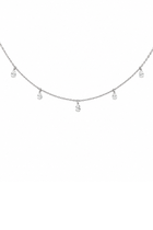 Collana 5 Gocce di Diamante in Oro Bianco