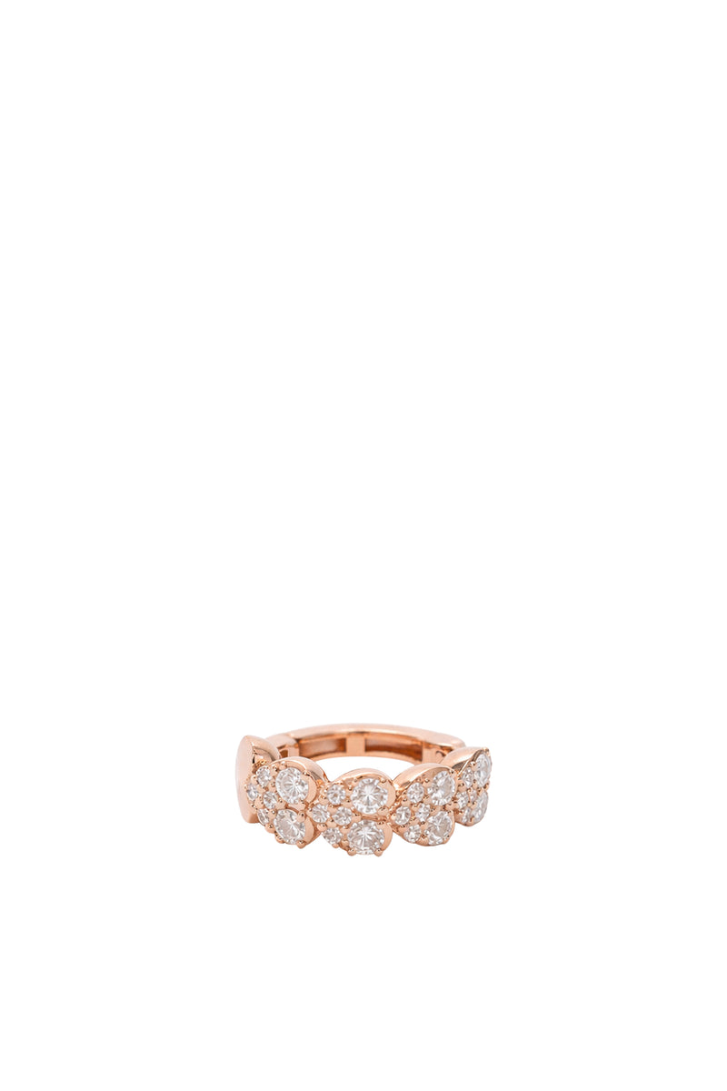 Rose Gold 4-Heart Diamond Earcuff